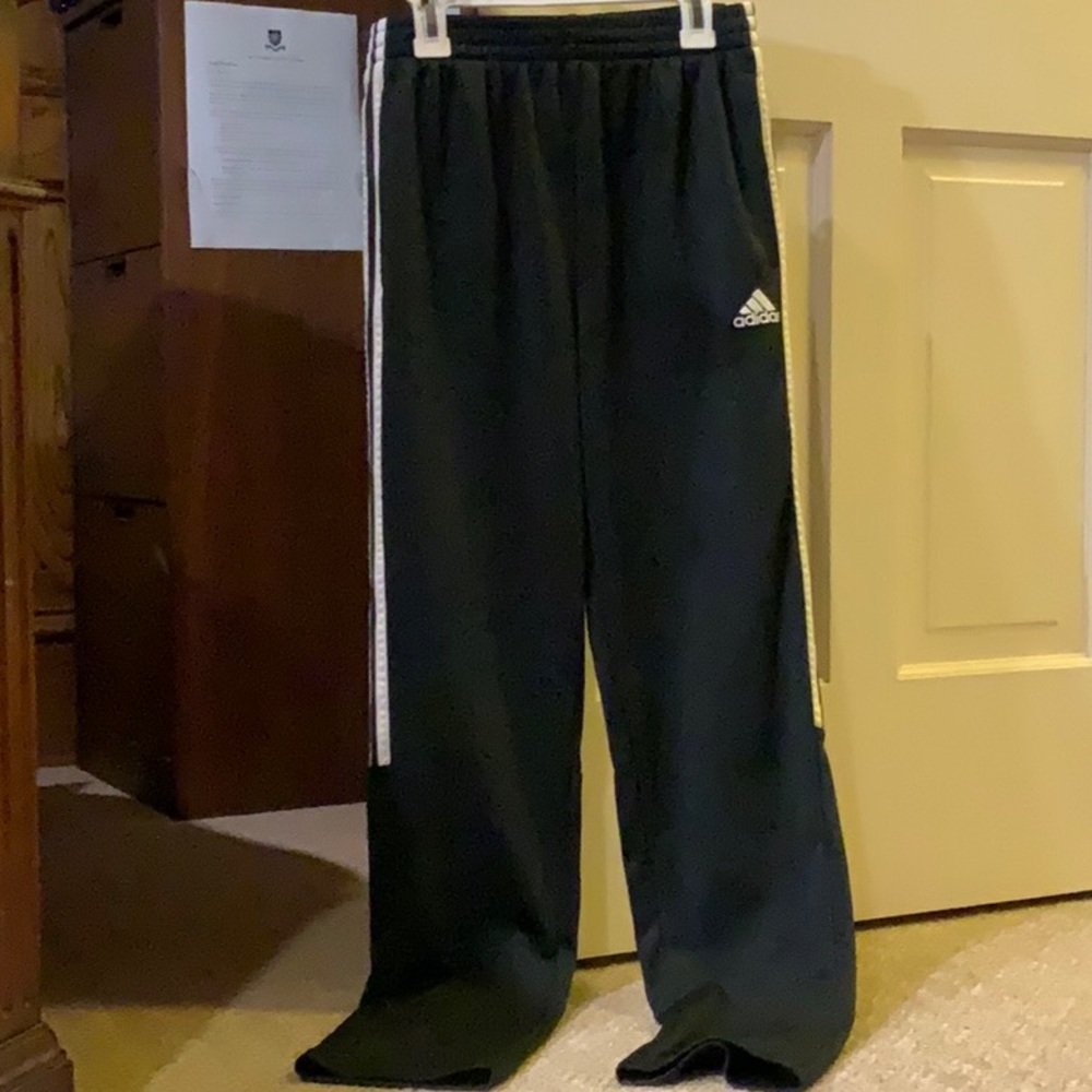 Boys Adidas charcoal gray sweatpants Sz XL